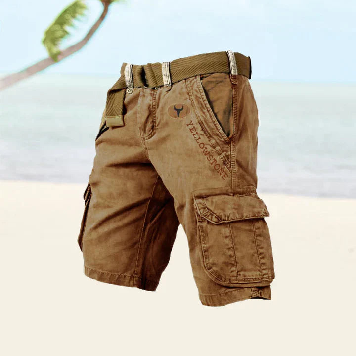 Rey - Pantalones cortos cargo para hombre