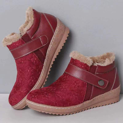 Botines de invierno para mujer con forro de pelo y cierre ajustable - Zayda
