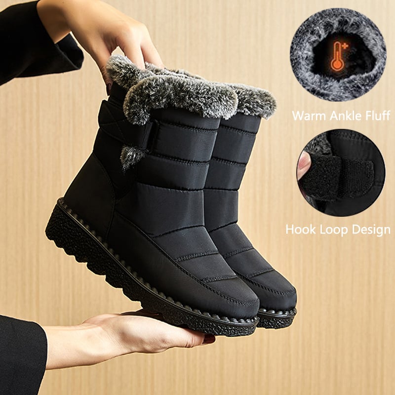Botas acolchadas de invierno para mujer con forro de peluche - Liora