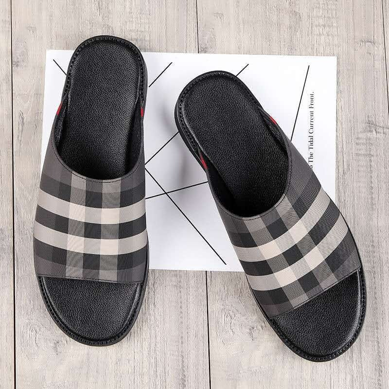 Sandalias para hombre diseño a cuadros de estilo casual antideslizante - Bruno