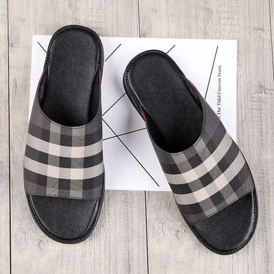 Sandalias para hombre diseño a cuadros de estilo casual antideslizante - Bruno