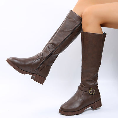 Botas altas de invierno con hebilla ecuestre - Eryne