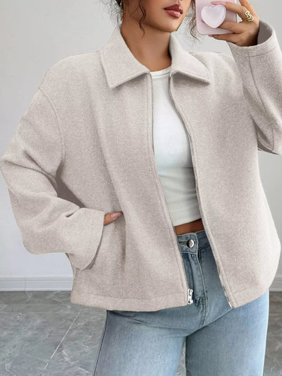Chaqueta casual para mujer con cremallera - Alena
