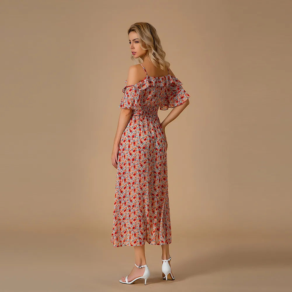 Carla - Vestido Midi Floral Fresco para Verano