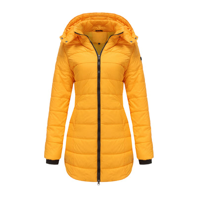 Cazadora larga para mujer con capucha - Naelle