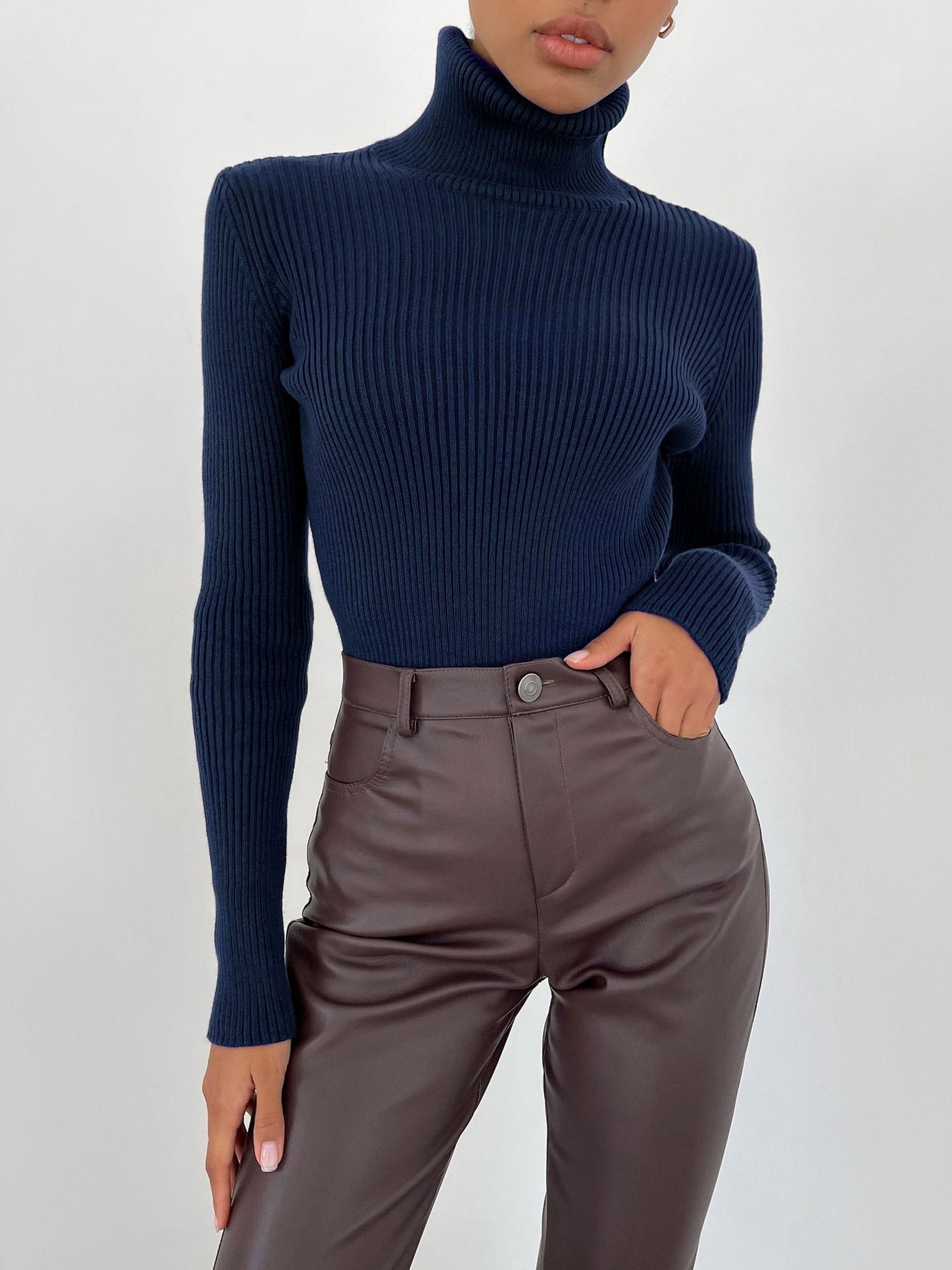 Jersey de canale para mujer de cuello alto - Itzel
