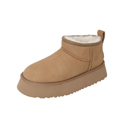 Botines de invierno para mujer en ante con suela gruesa - Helena