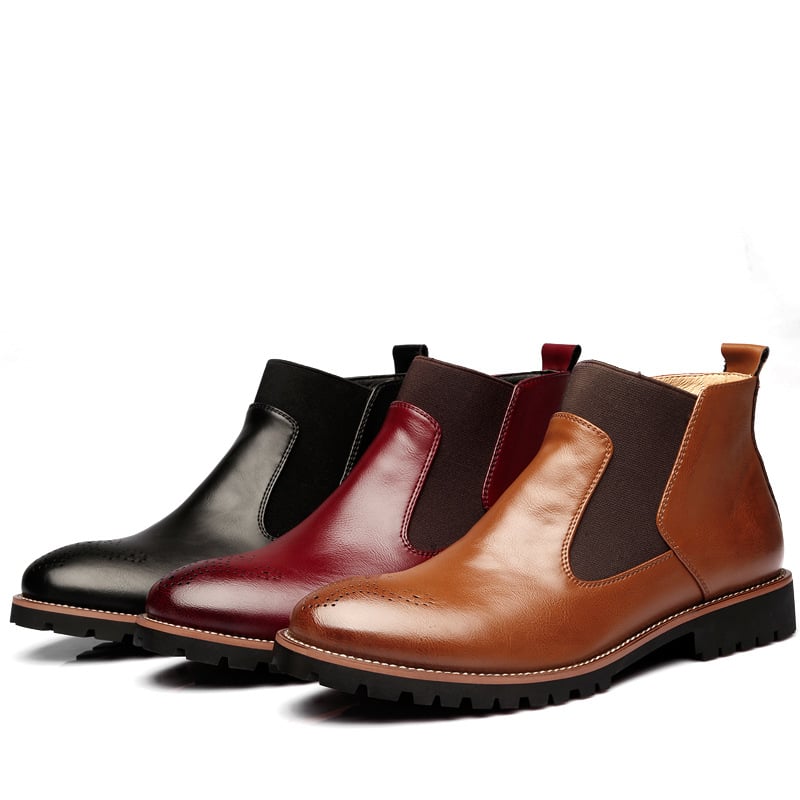 Botines de cuero para hombre estilo Brogue - Levan
