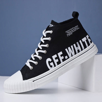 Zapatillas altas hombre lona estampado urbano estilo casual - Damián