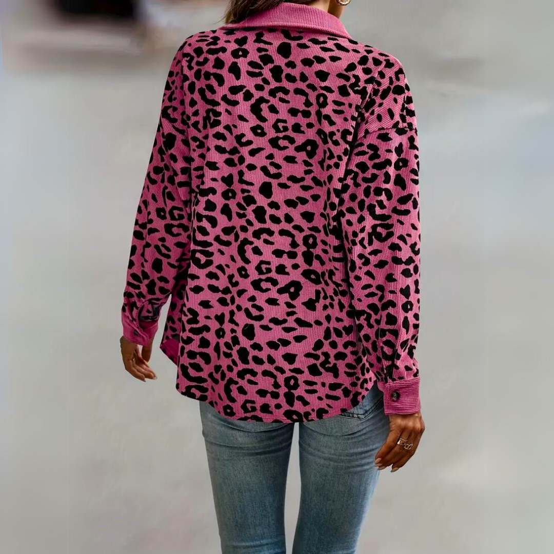 Toos - Chaqueta chic estampado leopardo Mujer