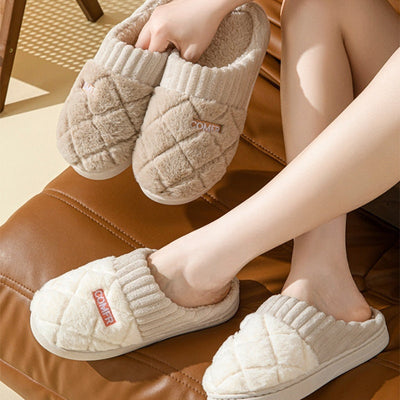 Zapatillas de invierno unisex de felpa antideslizante Rombe - Elen
