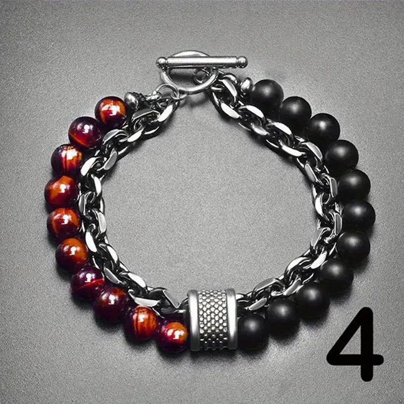 Pulsera de acero Streaks Tiger Bead