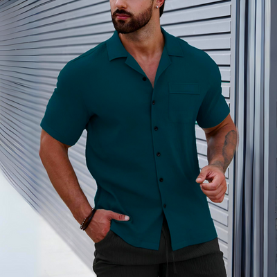 Arman - Blusa informal de hombre con cierre de botones