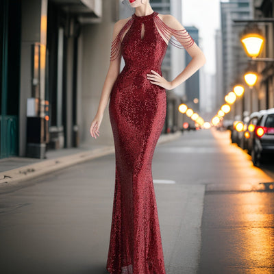 Loretta - Elegante vestido de noche de lentejuelas