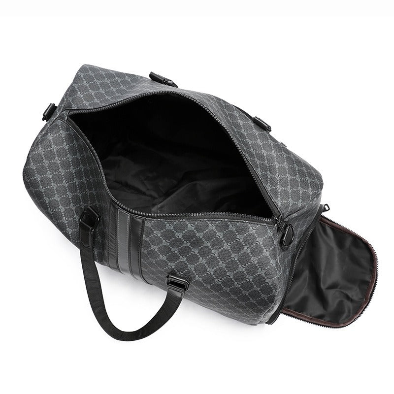 Bolso de viaje para hombre diseño ajedrezado con doble asa reforzada - Mauro