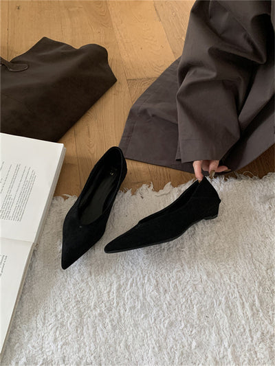 Zapatos para mujer con efecto ante punta afilada - Ines