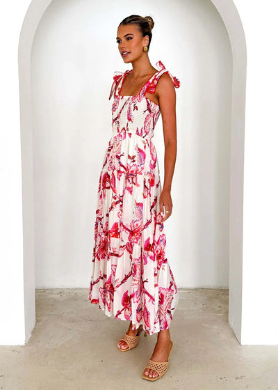 Amber - Vestido casual de tirantes con cintura elástica
