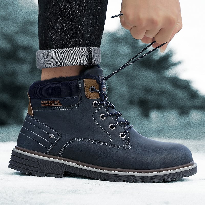 Botas de cuero para hombre con forro termico y suela antideslizante - Bale