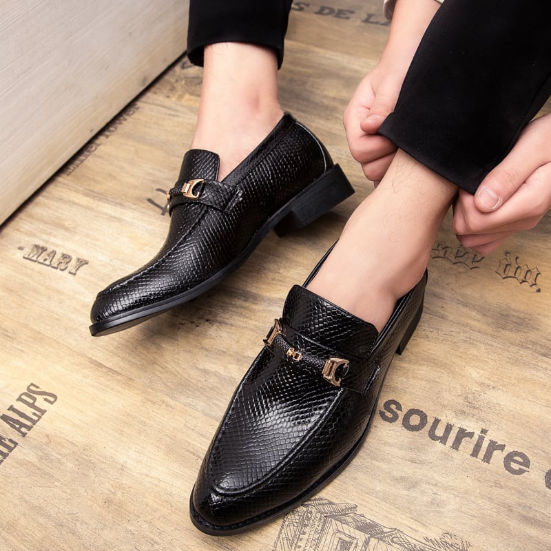 Mocasines elegantes de cuero para hombre  - Helian
