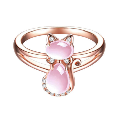 Anillo Mujer Gato Cristal - Liora