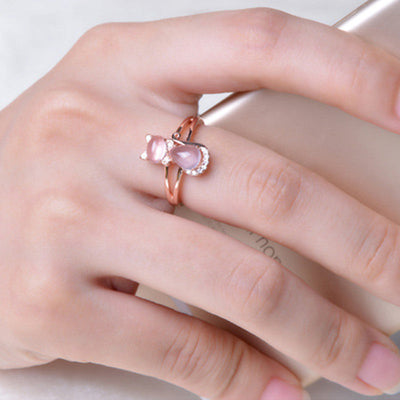 Anillo Mujer Gato Cristal - Liora