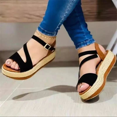 Hanna - Sandalias de plataforma cómodas