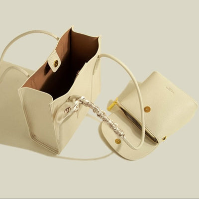 Bolso shopper para mujer polipiel texturizada con bolso cruzado incluido - Renata