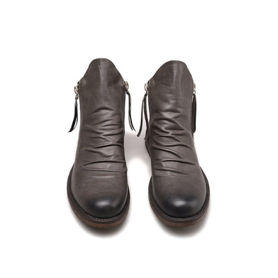 Botines de cuero para hombre con cremallera lateral - Alex