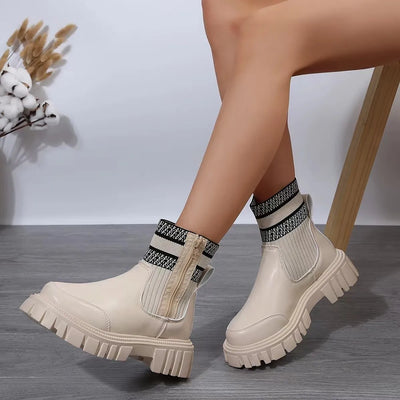 Botas mujer plataforma elásticos laterales estilo chelsea - Maren
