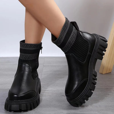 Botas mujer plataforma elásticos laterales estilo chelsea - Maren