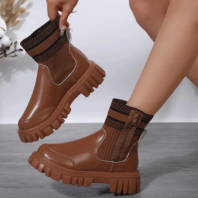 Botas mujer plataforma elásticos laterales estilo chelsea - Maren