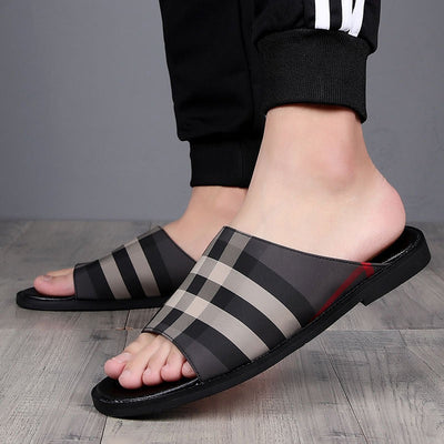 Sandalias para hombre diseño a cuadros de estilo casual antideslizante - Bruno