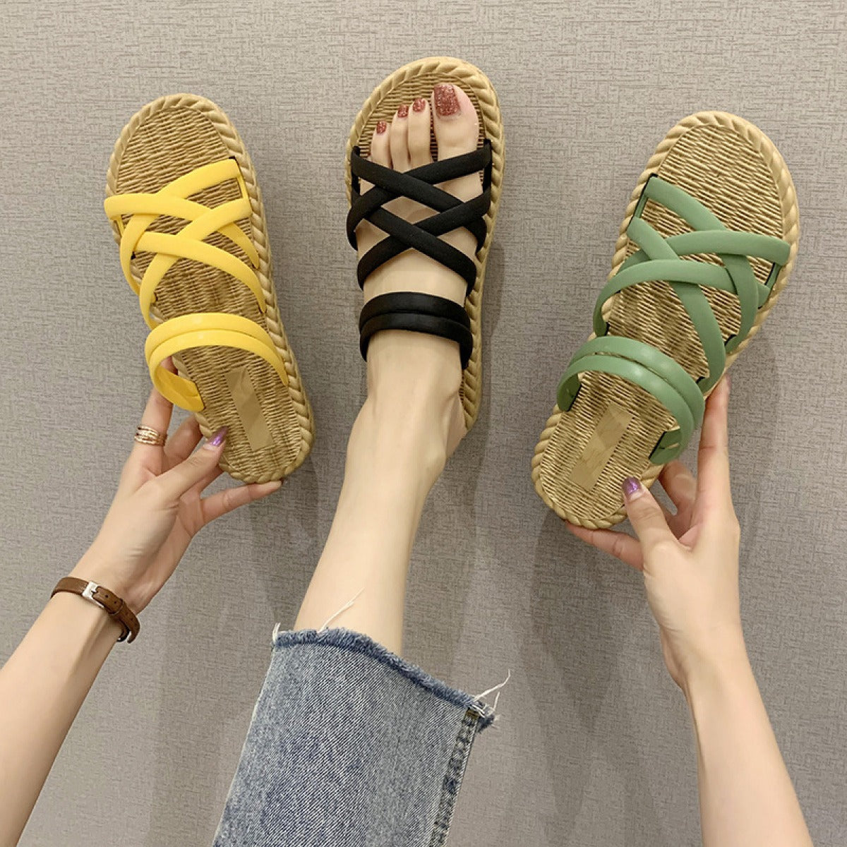 Sandalias planas mujer tiras cruzadas estilo romano - Soléa