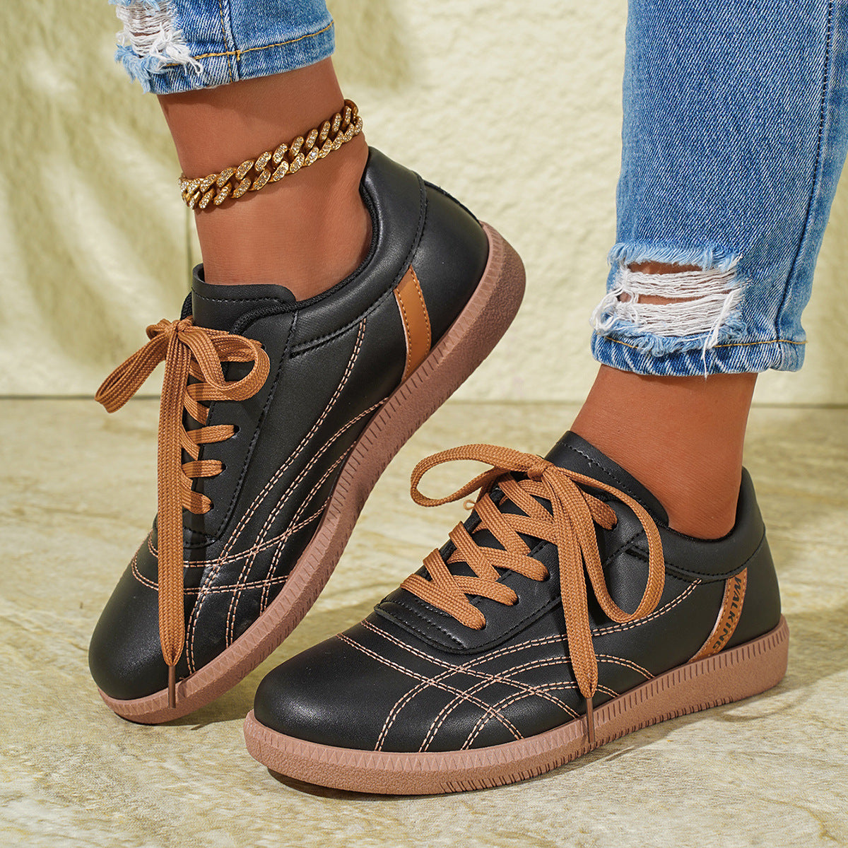 Dsjala - Zapatillas retro con cordones