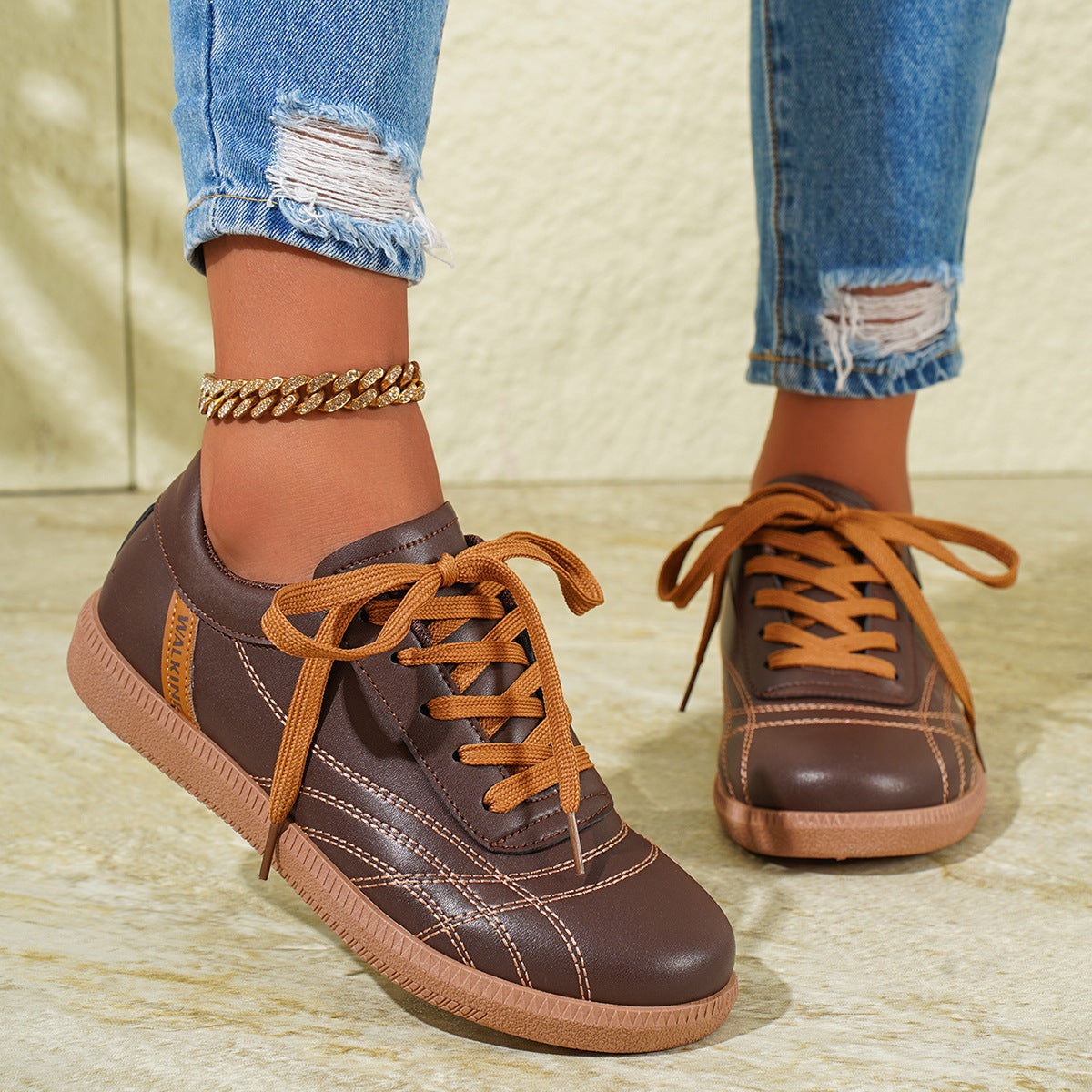 Dsjala - Zapatillas retro con cordones