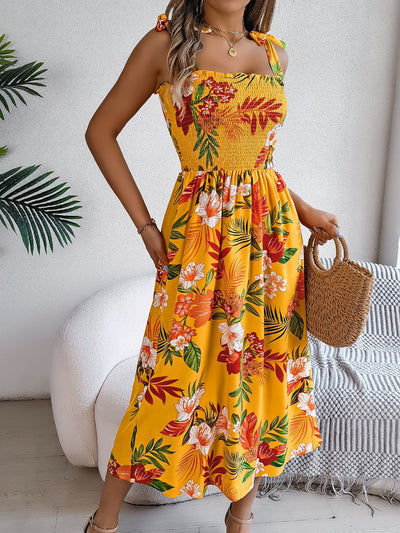 Vestido largo mujer tirantes estampado floral tropical - Kailani
