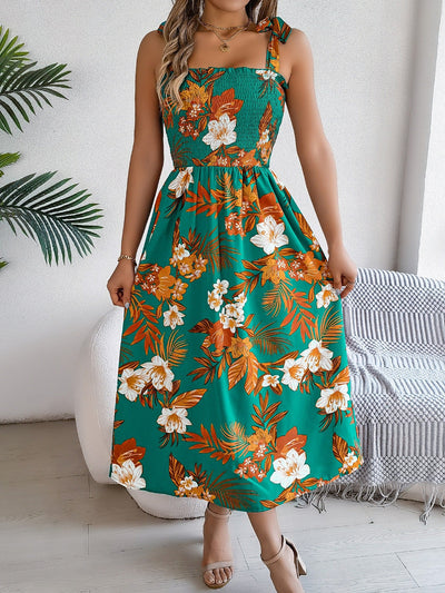 Vestido largo mujer tirantes estampado floral tropical - Kailani