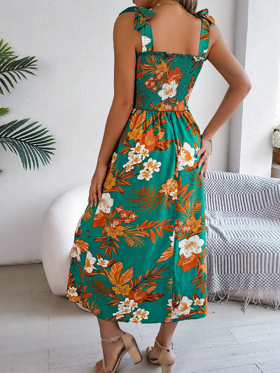 Vestido largo mujer tirantes estampado floral tropical - Kailani