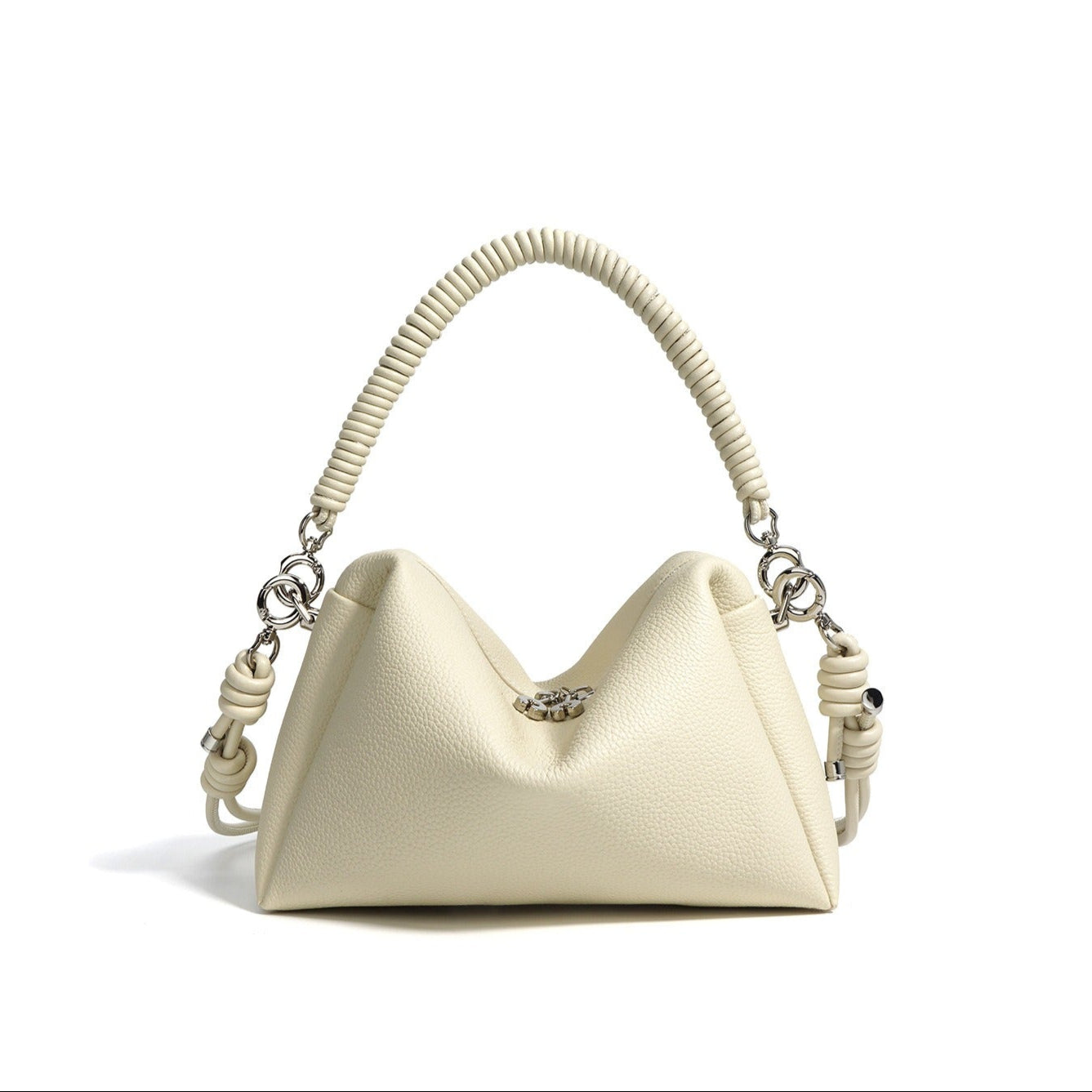 Bolso bandolera para mujer de piel auténtica asa trenzada diseño moderno - Mireya