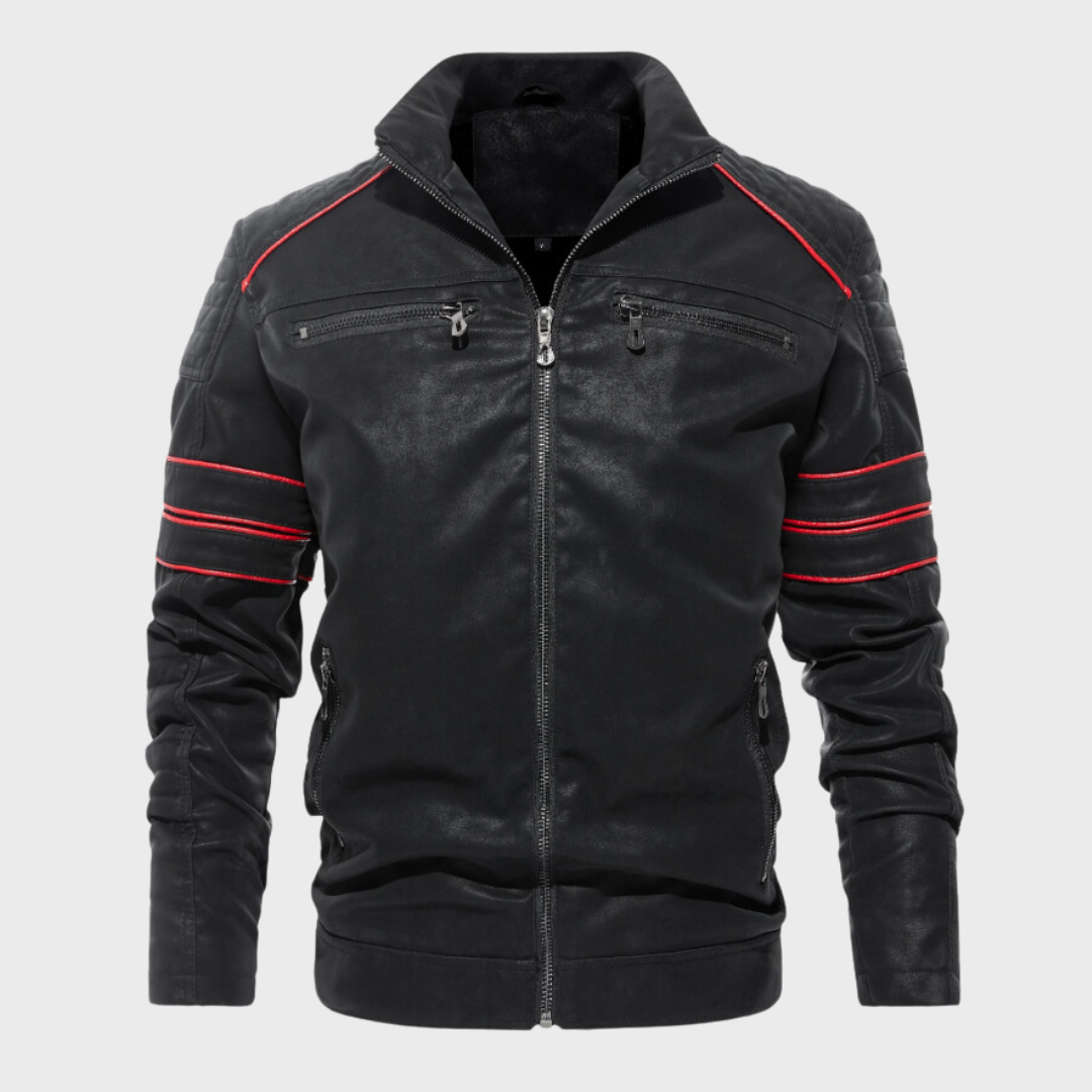 Derrick - Chaqueta de piel gruesa acolchada para hombre