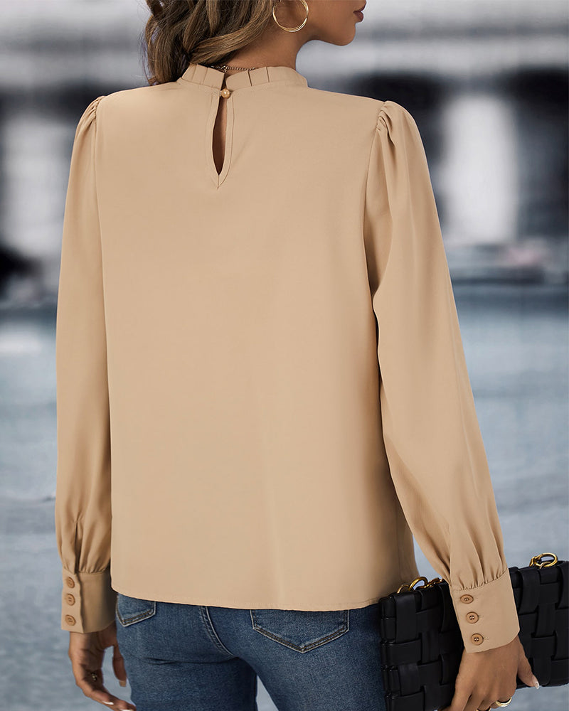 Vany - Blusa elegante con cuello alto