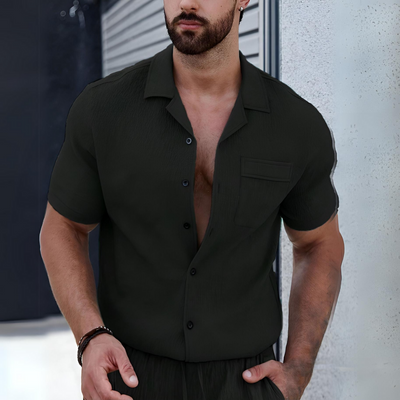 Arman - Blusa informal de hombre con cierre de botones