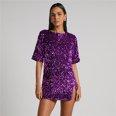 Vestido de lentejuelas para mujer de efecto luminoso - Salyen