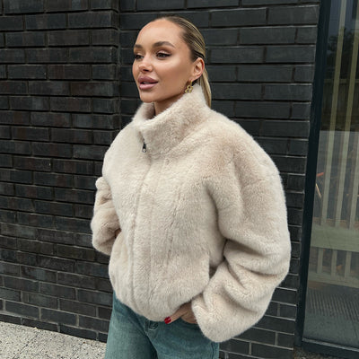 Chaqueta para mujer de tejido afelpado - Amira