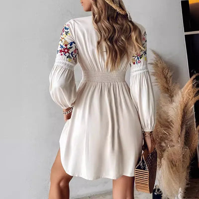 Scarlett - Vestido corto bohemio con flores
