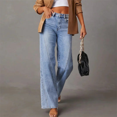 Pantalones clásicos de ocio para mujer - Pernera recta