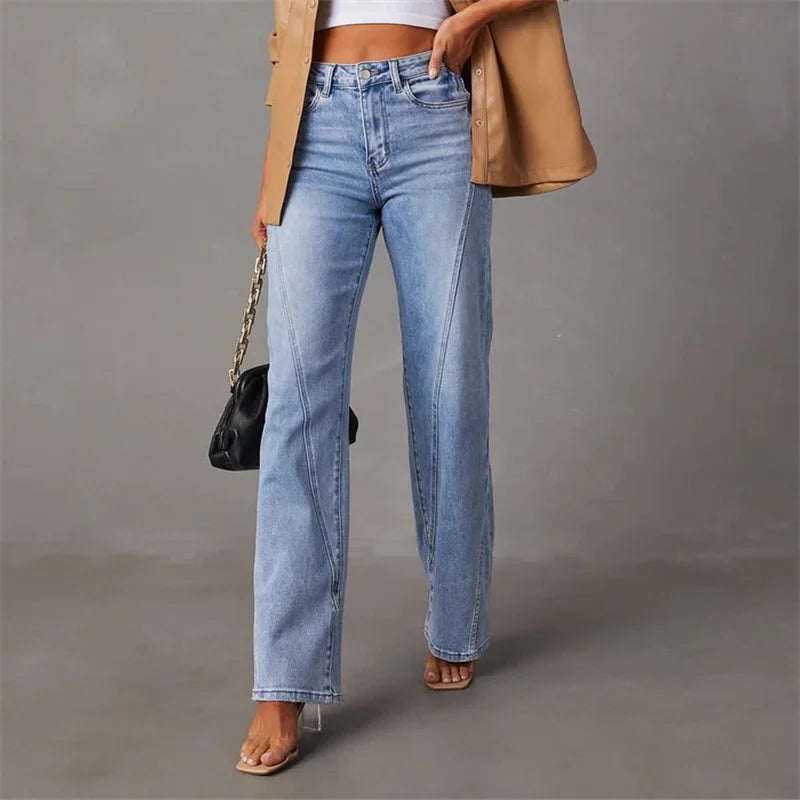 Pantalones clásicos de ocio para mujer - Pernera recta