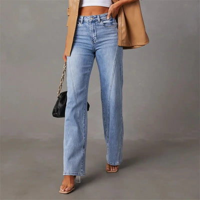 Pantalones clásicos de ocio para mujer - Pernera recta
