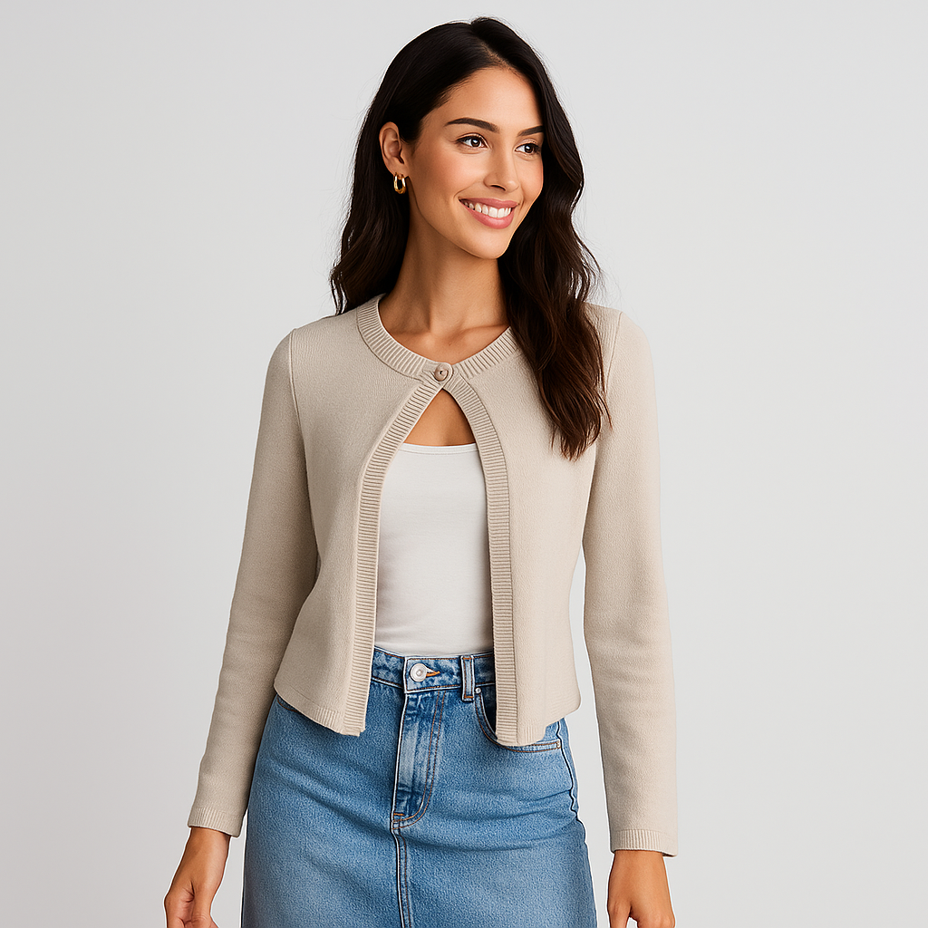 Cardigan de mujer elegante con detalle frontal - Etherea