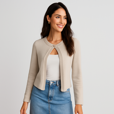 Cardigan de mujer elegante con detalle frontal - Etherea
